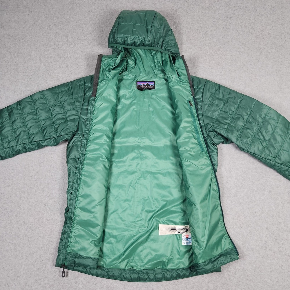 Patagonia Nano Puff Hoody Mens Small Green Primaloft Insulated Packable Hiking - Picture 3 of 15